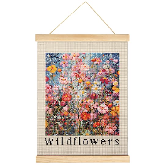 16" x 20" Wildflowers Diamond Art Kit with Wood Frame by Make Market®